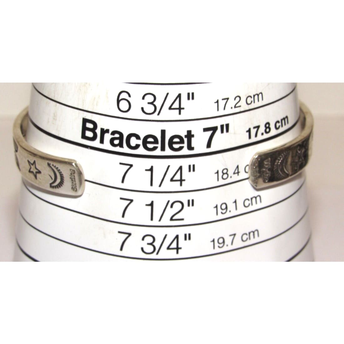Navajo Hand Stamped Ingot Stacker Cuff Bracelet Signed