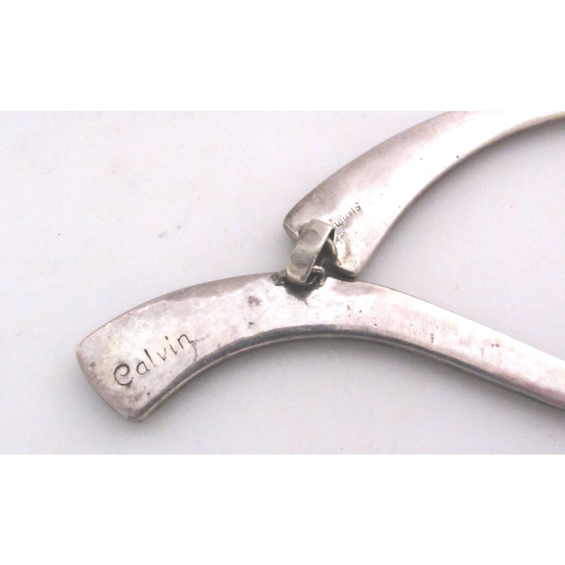 Navajo Sugilite Inlay Link Necklace Sterling Silver Calvin