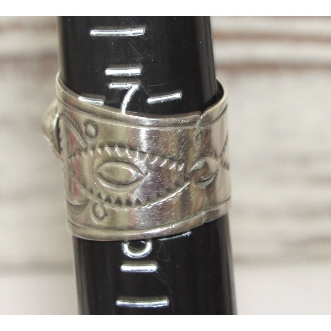 Navajo Turquoise Band Ingot Ring Size 7.5 Sterling Silver