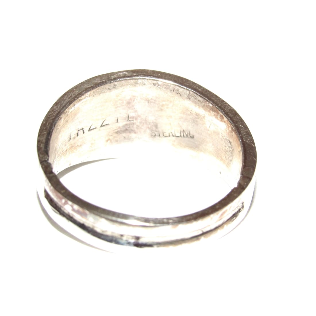 Navajo Turquoise Cobble Inlay Ring Sz 9 Sterling Silver