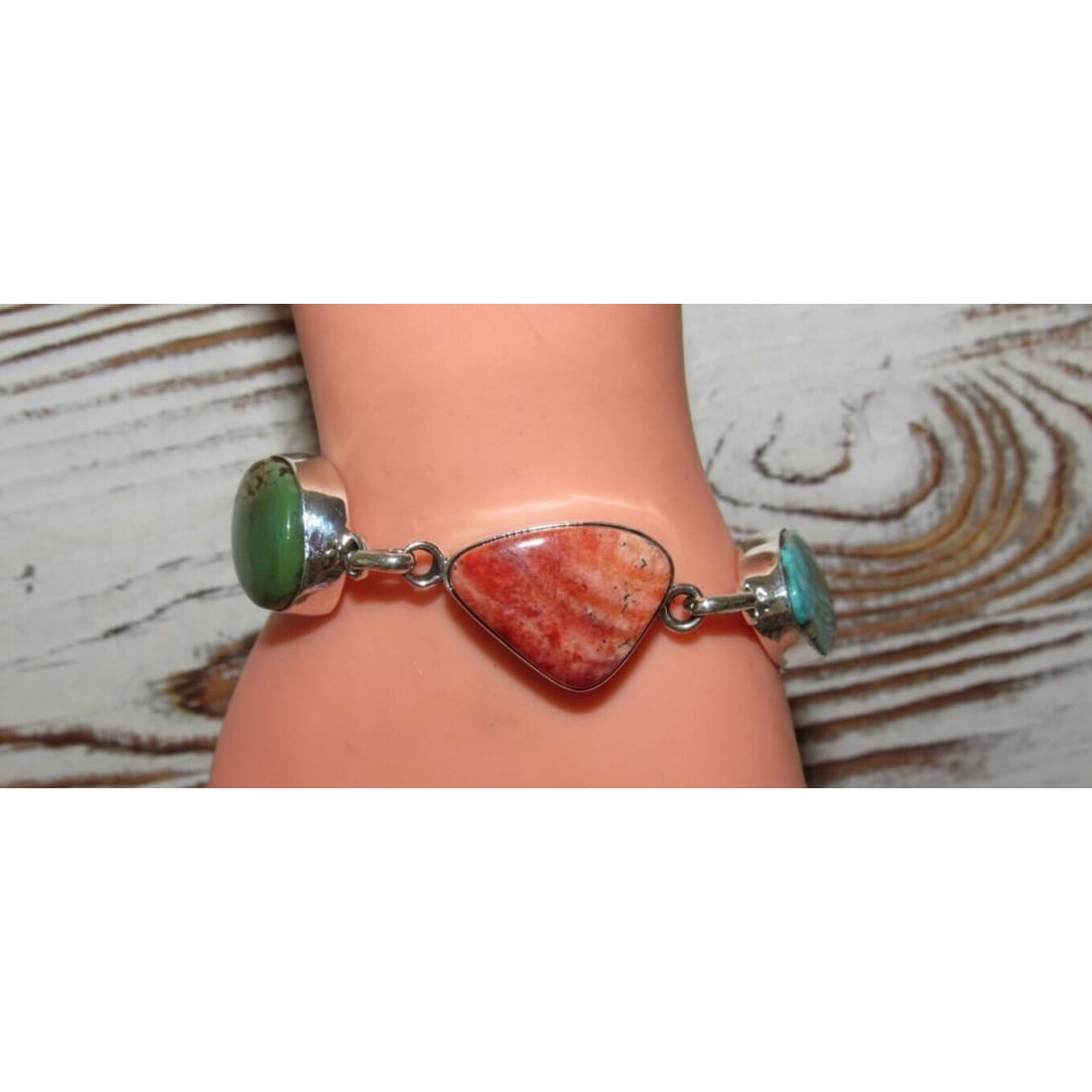 Navajo Turquoise Orange Purple Spiny Adjustable Link