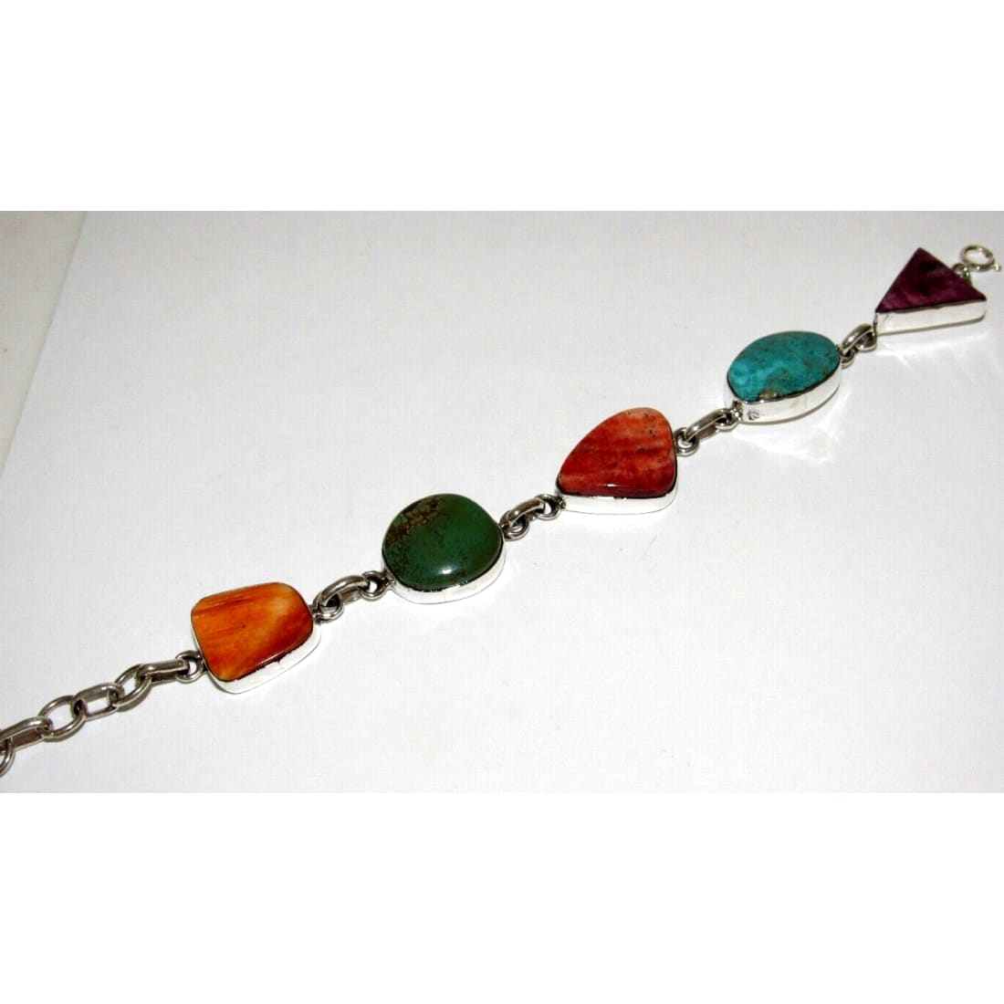 Navajo Turquoise Orange Purple Spiny Adjustable Link