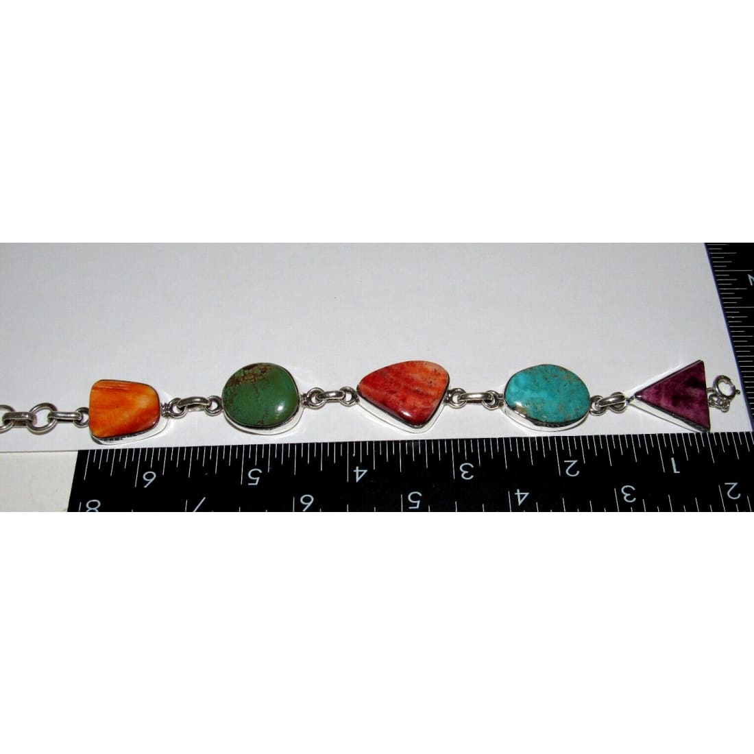 Navajo Turquoise Orange Purple Spiny Adjustable Link