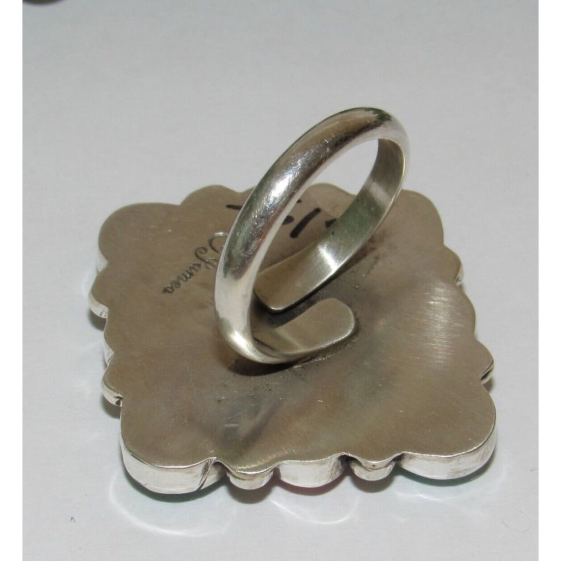 Navajo Turquoise Pink Conch Cluster Ring Adjustable Size