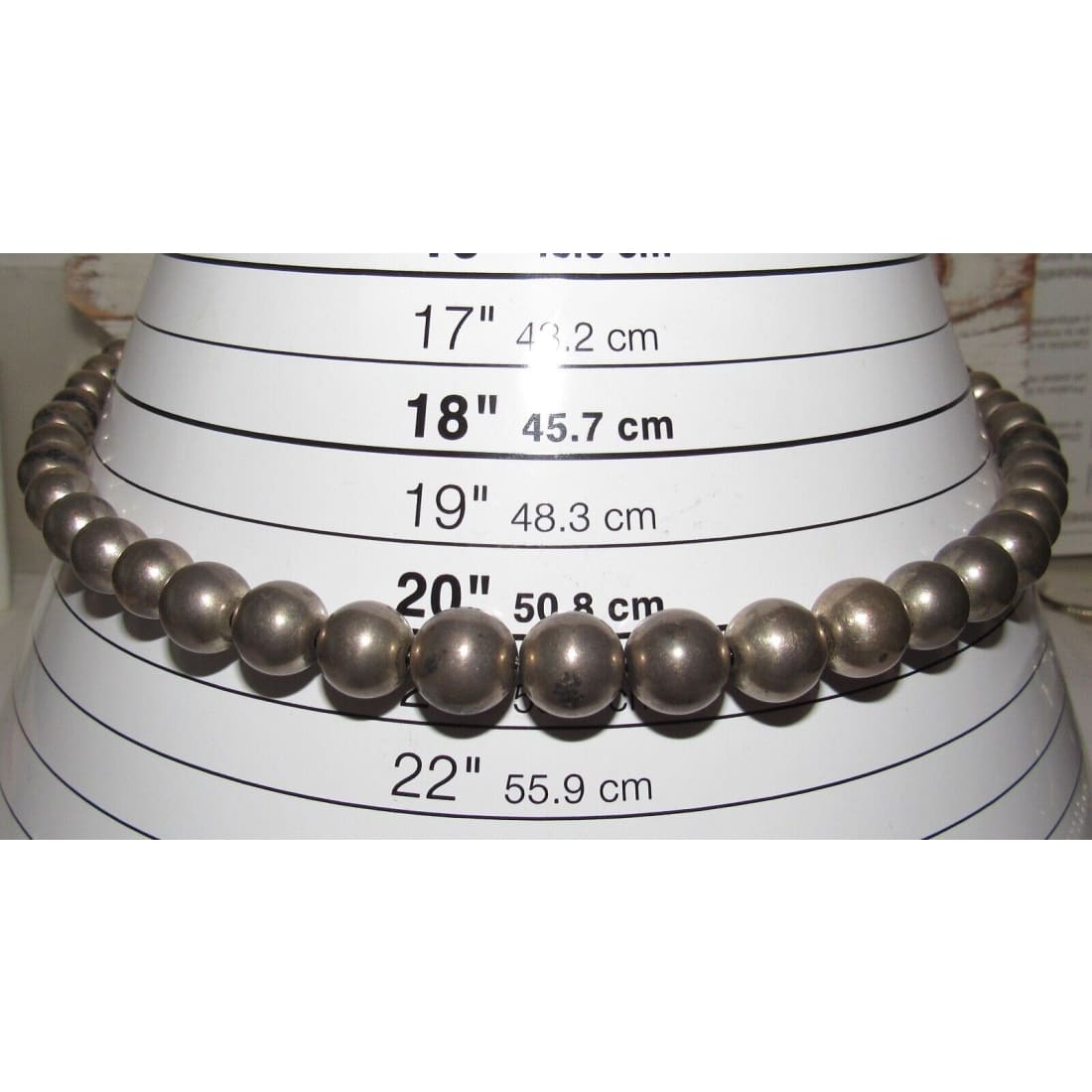 Old Pawn Navajo Pearls Necklace 6-12mm Graduated Beads