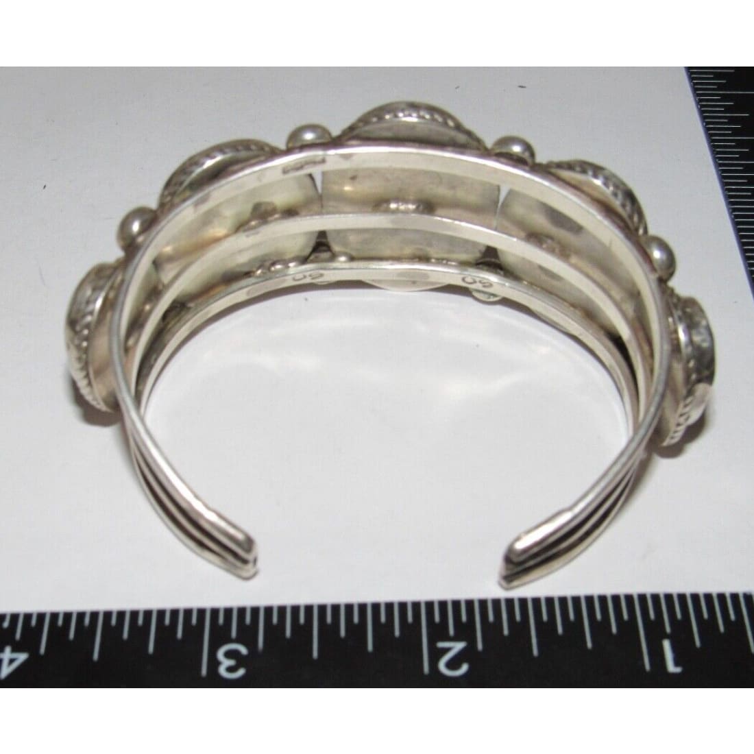 Old Pawn Navajo Petrified Wood Cuff Bracelet Verna Stevens
