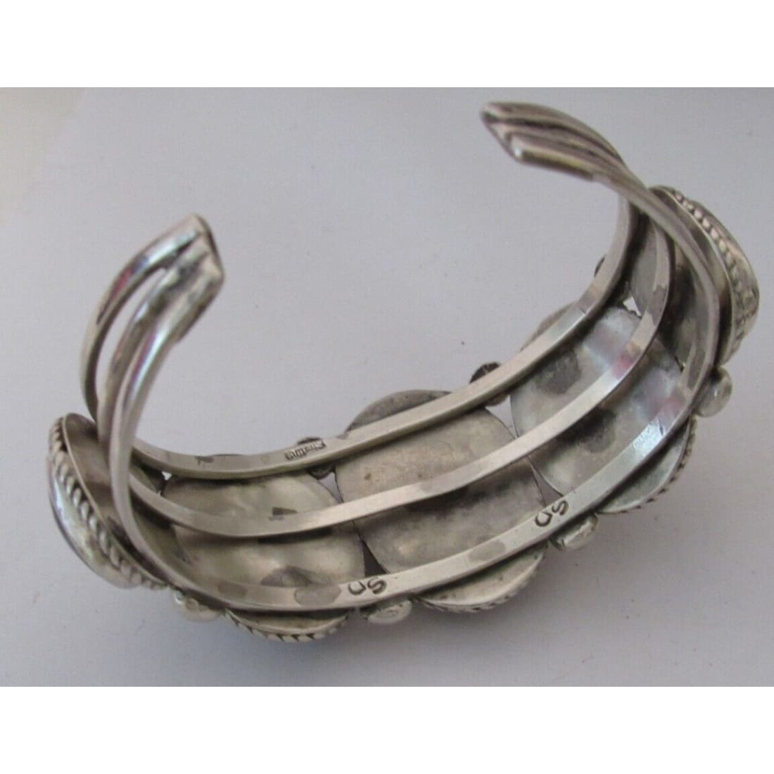 Old Pawn Navajo Petrified Wood Cuff Bracelet Verna Stevens