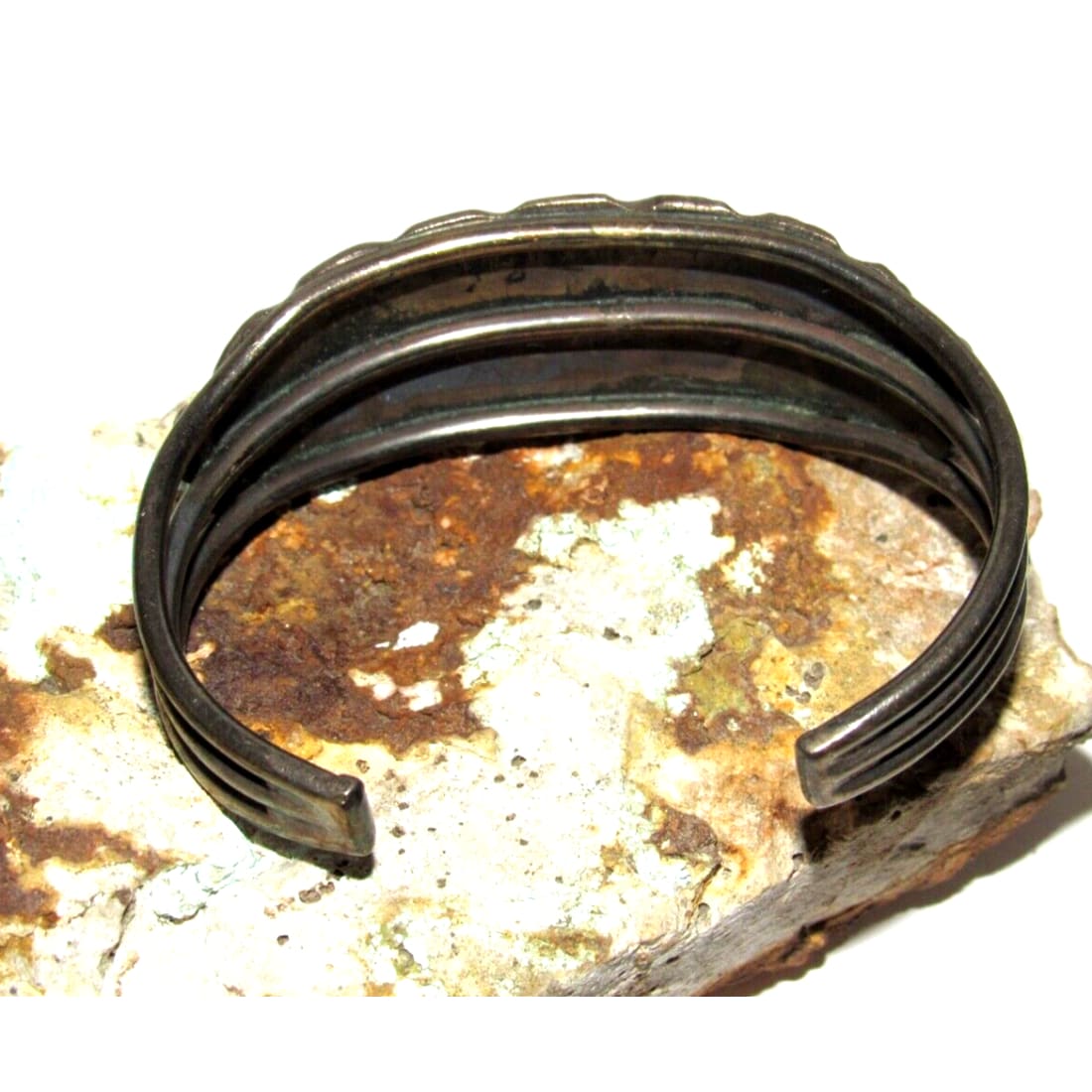 Old Pawn Navajo Turquoise Cuff Bracelet Sterling Silver