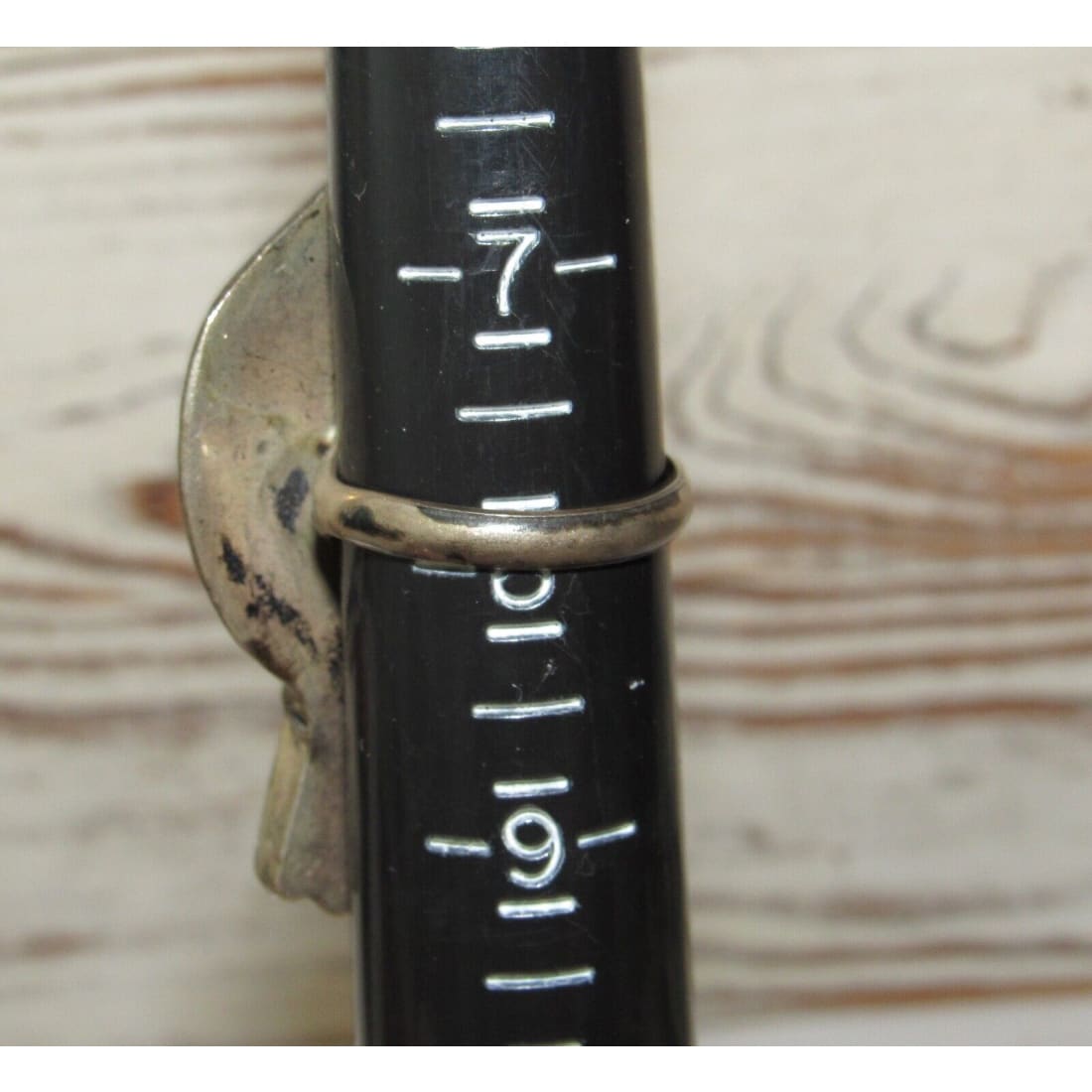 Old Pawn Zuni Inlay Kachina Ring Size 8 Sterling Silver