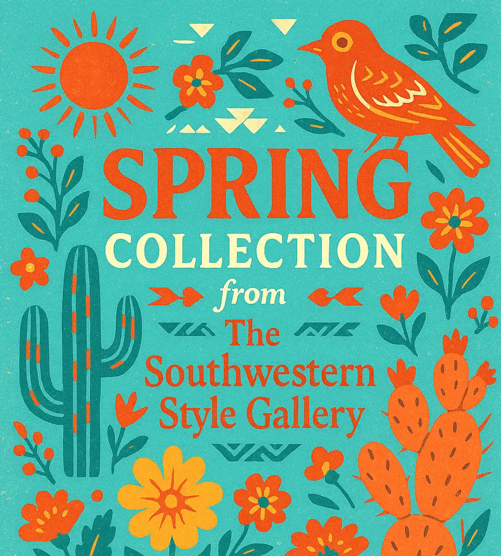 Southwestern-themed spring collection advertisement.