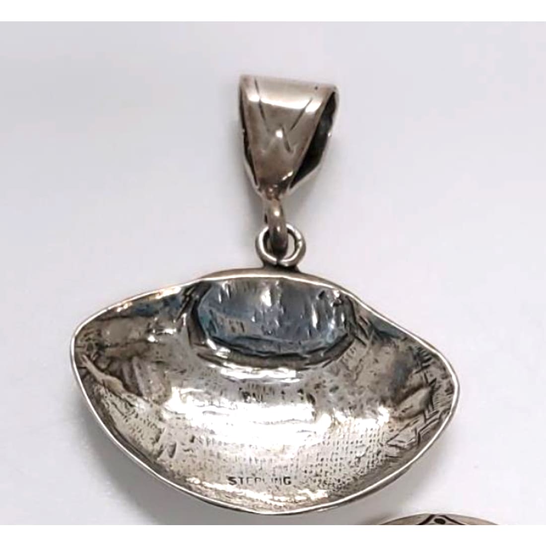 Vintage Navajo Sterling Silver Pottery Olla Pendant