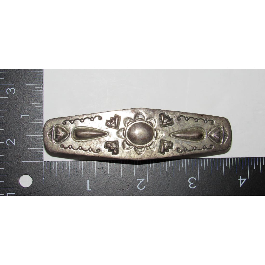 VTG Navajo Ingot Sterling Hair Clip Barrette Native