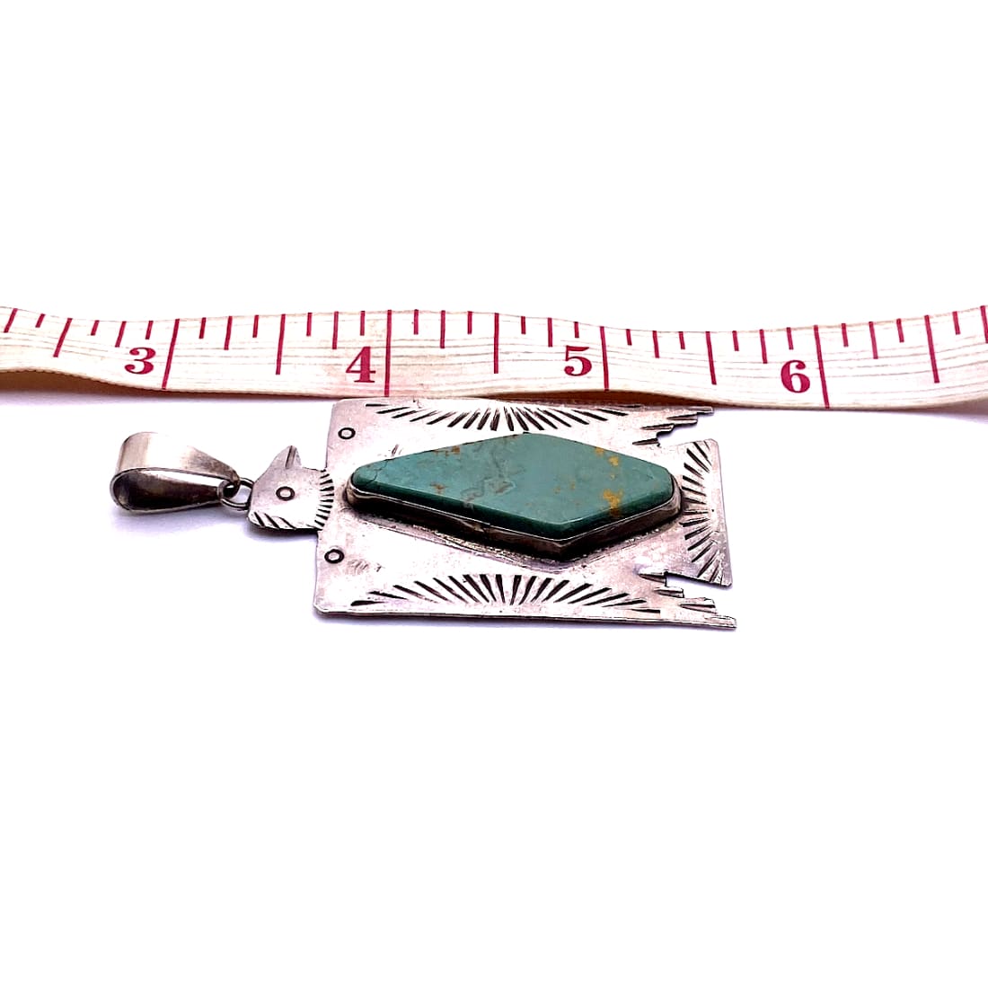 VTG Navajo Thunderbird Pendant Ingot Sterling Silver Royston
