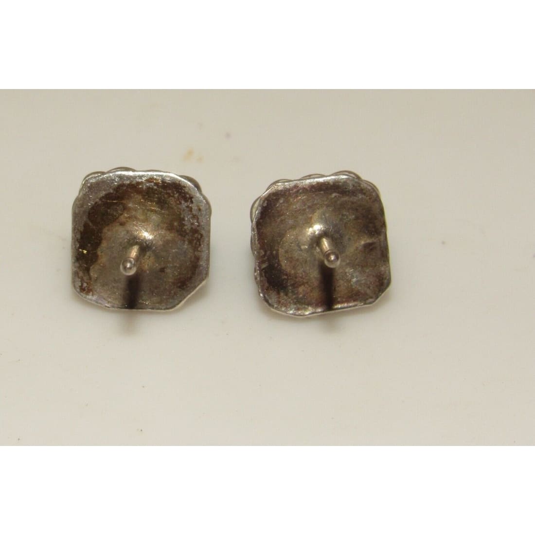 VTG Navajo Turquoise Sterling Silver Square Turquoise Post