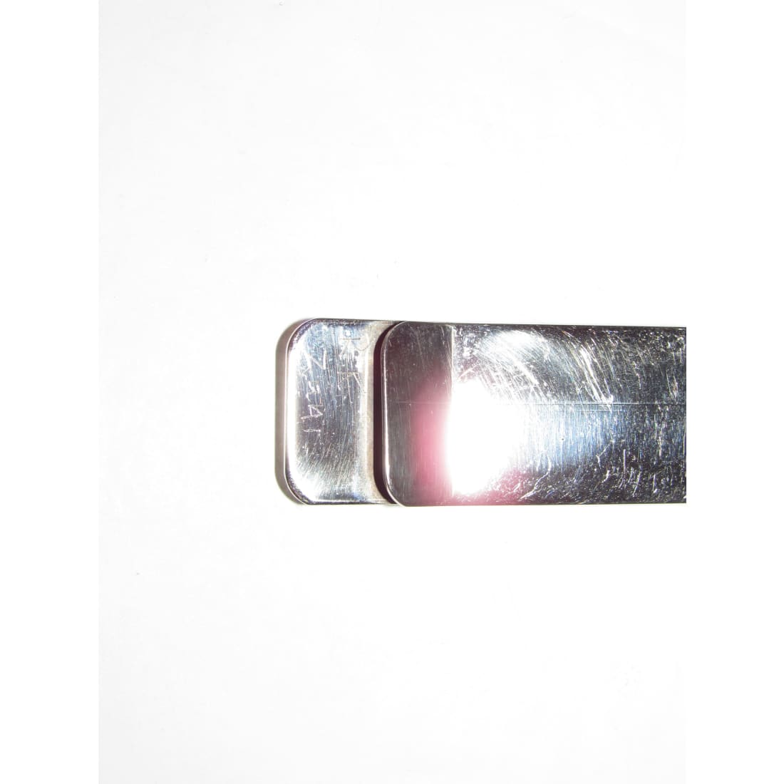 VTG Zuni Silver Snow Owl Inlay Money Clip Native American