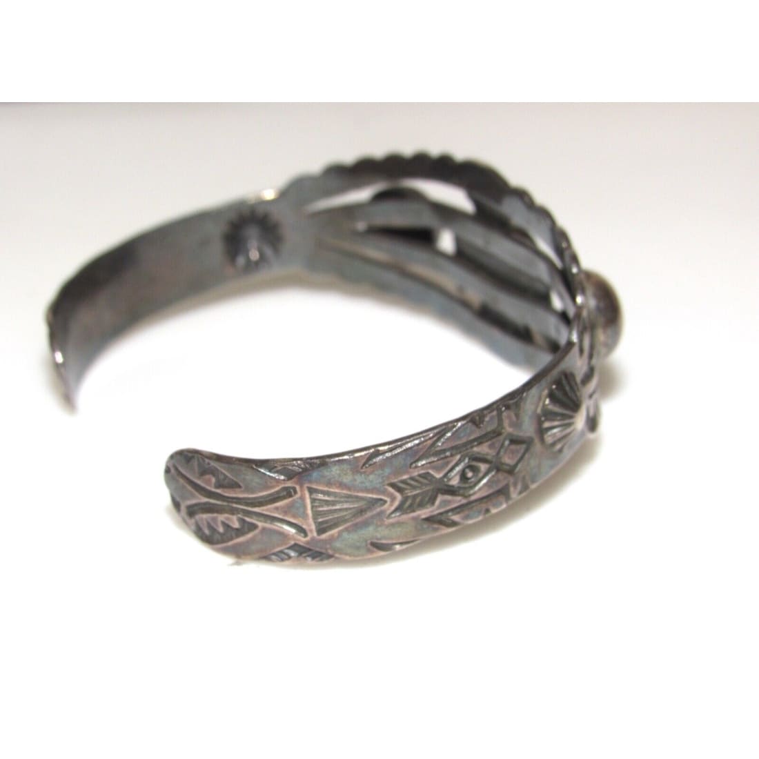 Fred Harvey Era Thunderbird Bracelet Navajo Sterling
