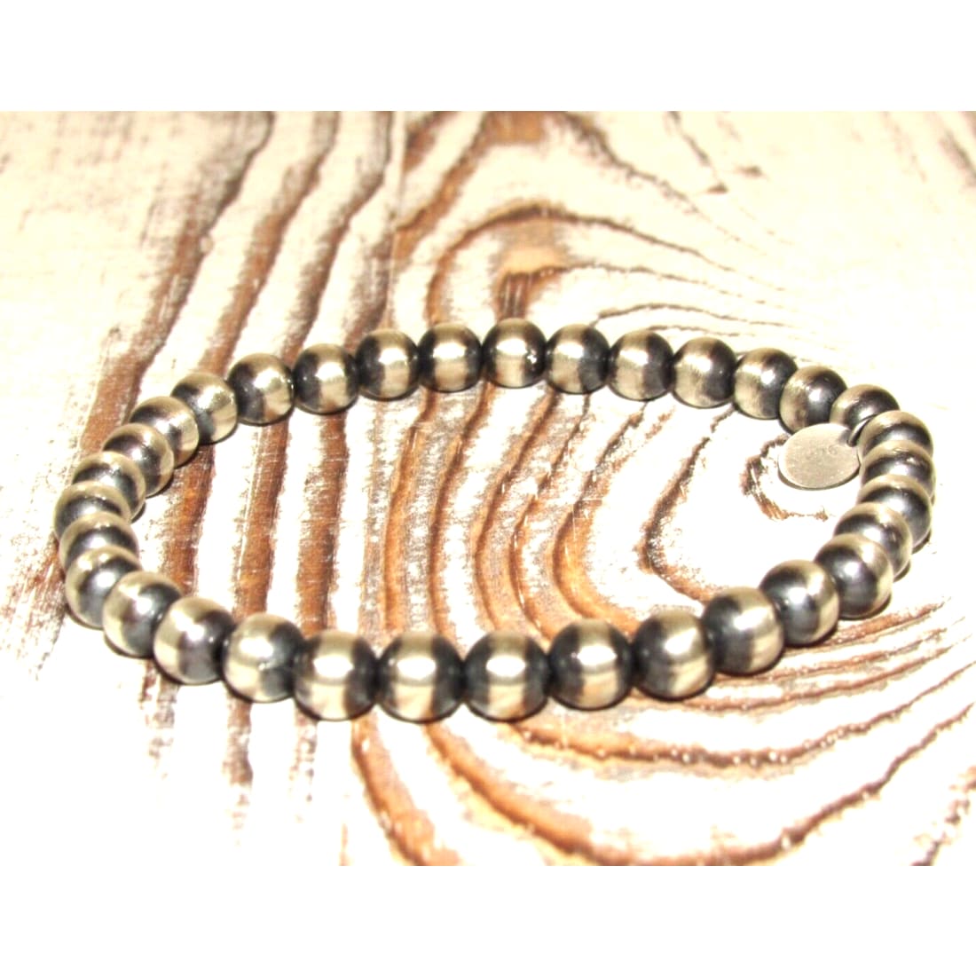 Native American Handmade Sterling Silver Navajo Pearl Beaded