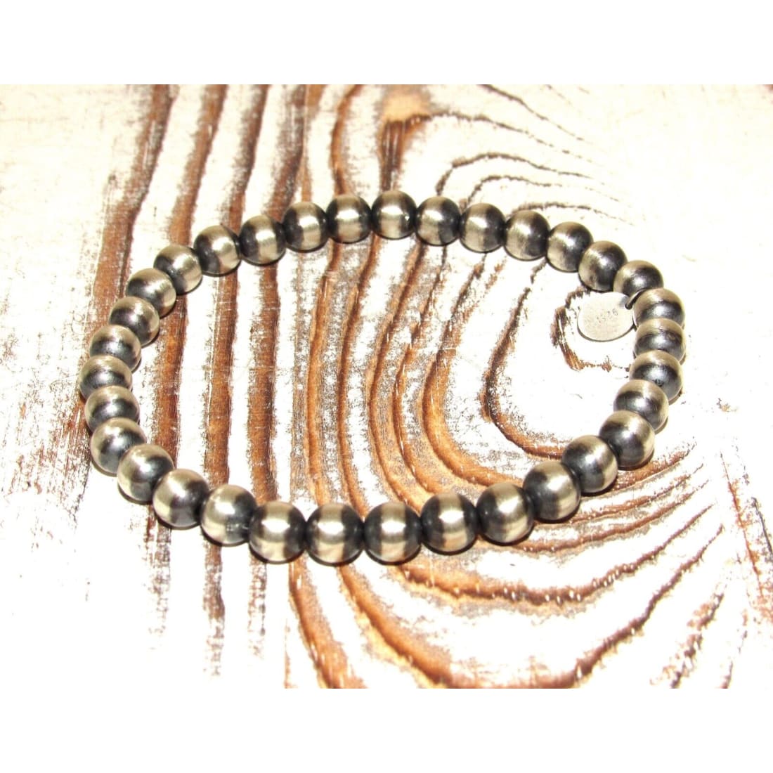 Native American Handmade Sterling Silver Navajo Pearl Beaded