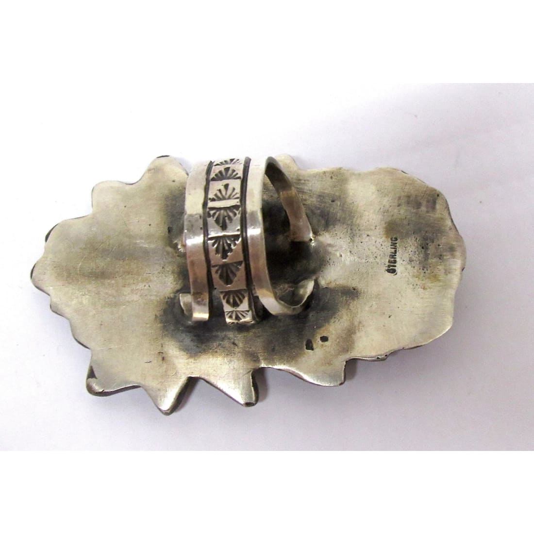 Native American Indian Chief Ring Size 9 Tufa Cast Sterling Silver Ring Signed 43Gr The Southwestern Style Gallery
