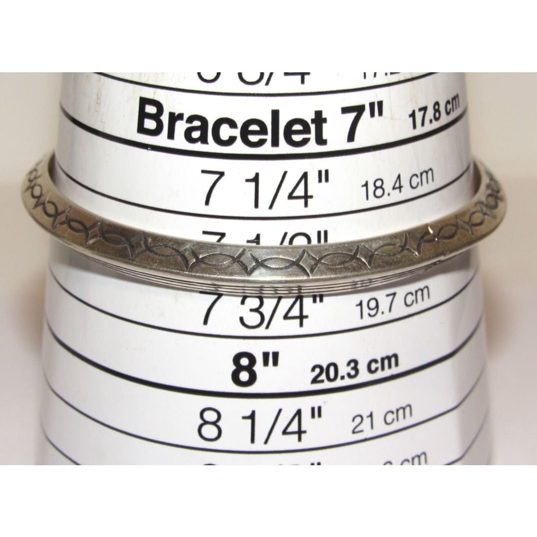 Navajo Bangle Bracelet Sterling Silver Ingot Tribal Design