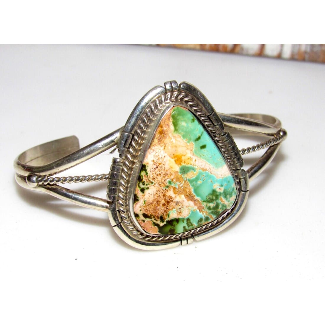 Navajo Boulder Royston Turquoise Sterling Cuff Bracelet