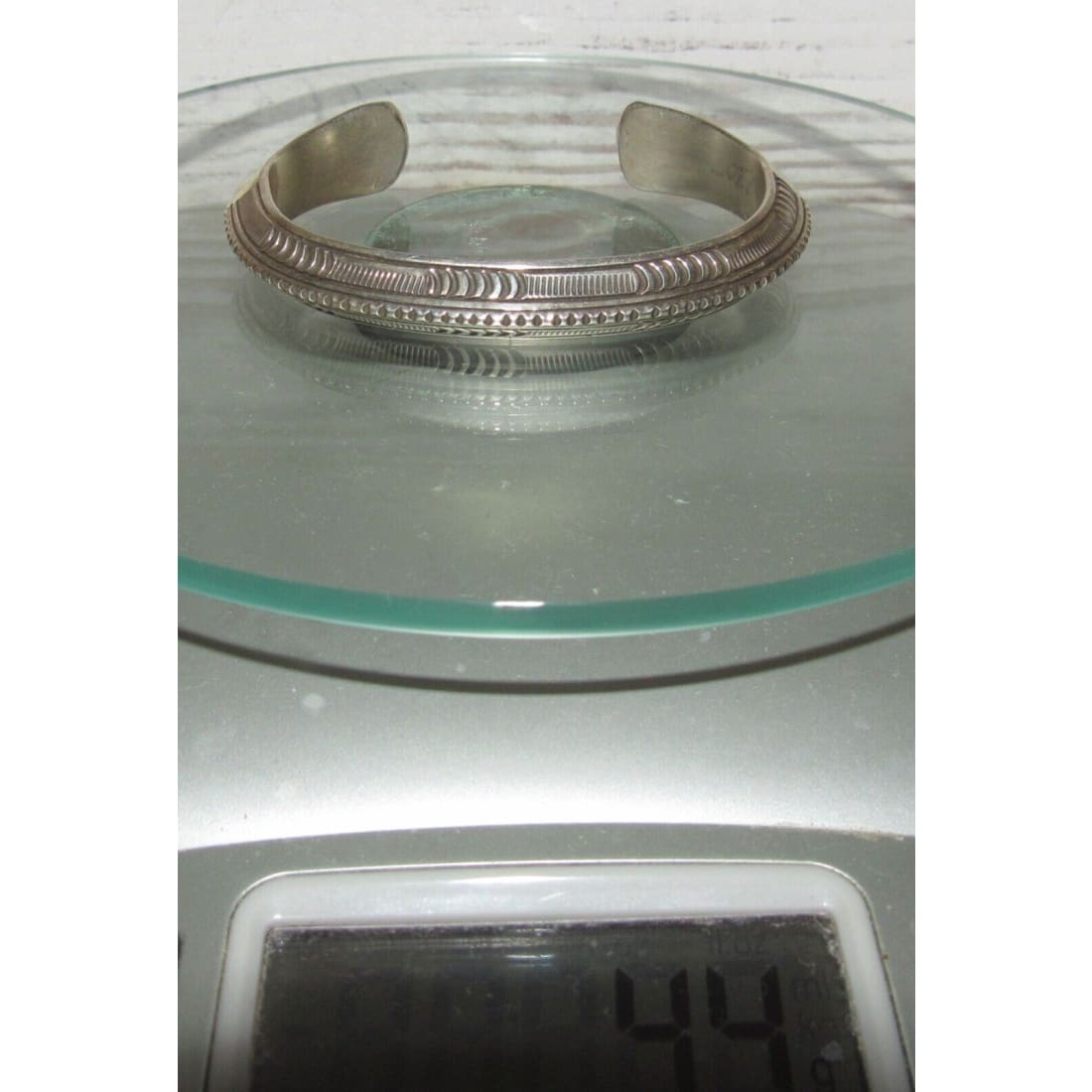 Navajo Carinated Hand Stamped Ingot Double Sided Cuff