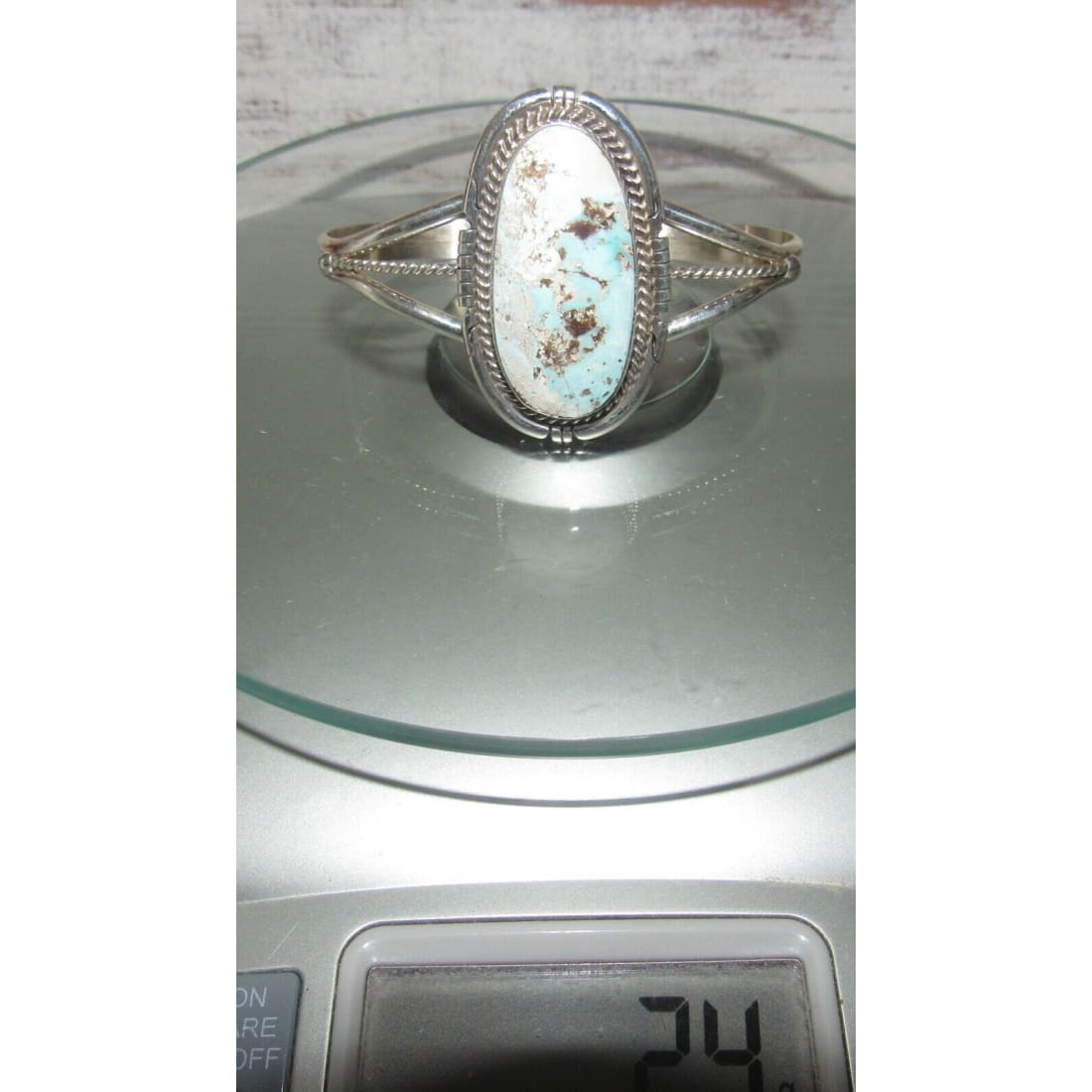 Navajo Dry Creek Turquoise Sterling Cuff Bracelet Signed Native American Native American