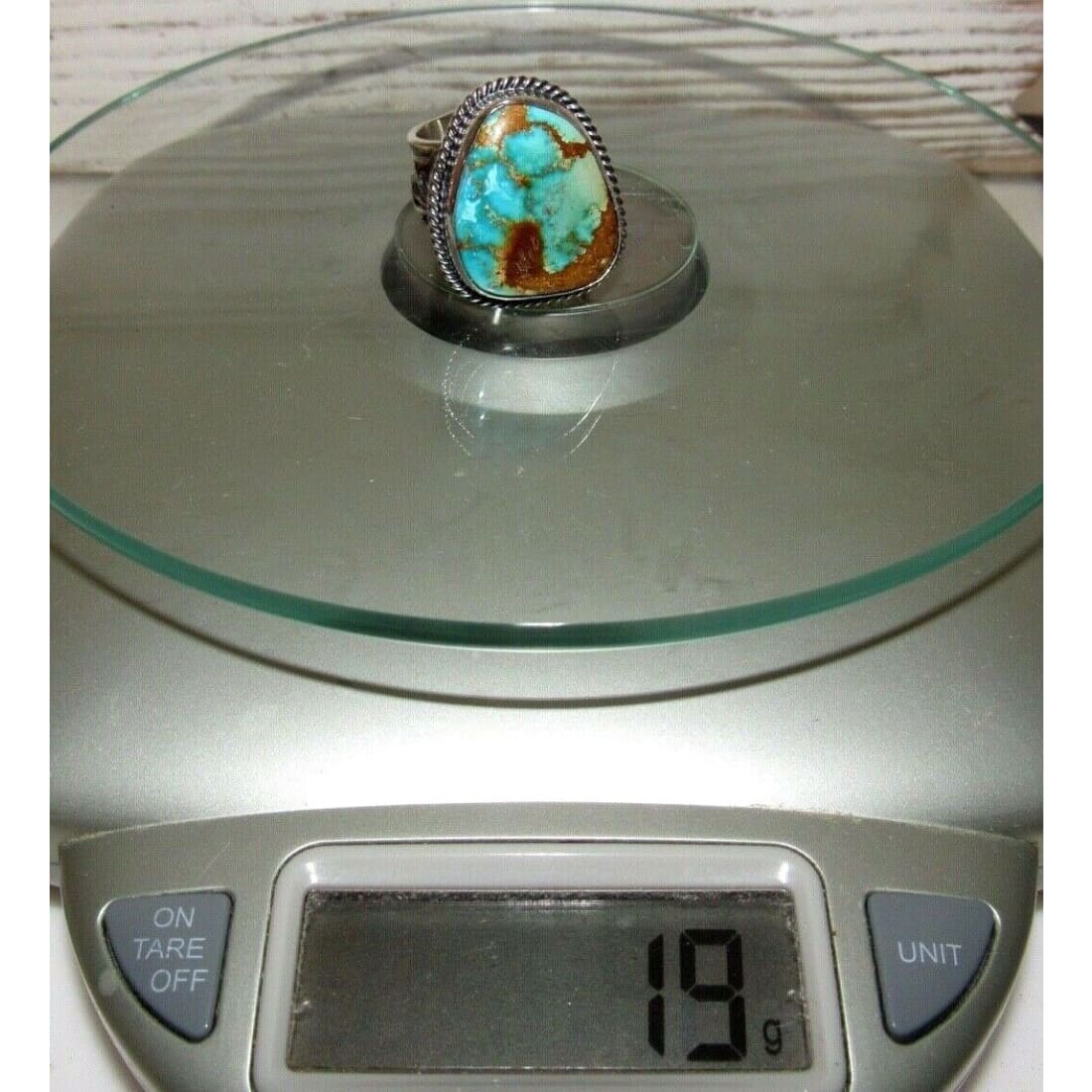 Navajo Gem Grade Royston Ring Sunshine Reeves Size 7 Sterling Silver Native Native American