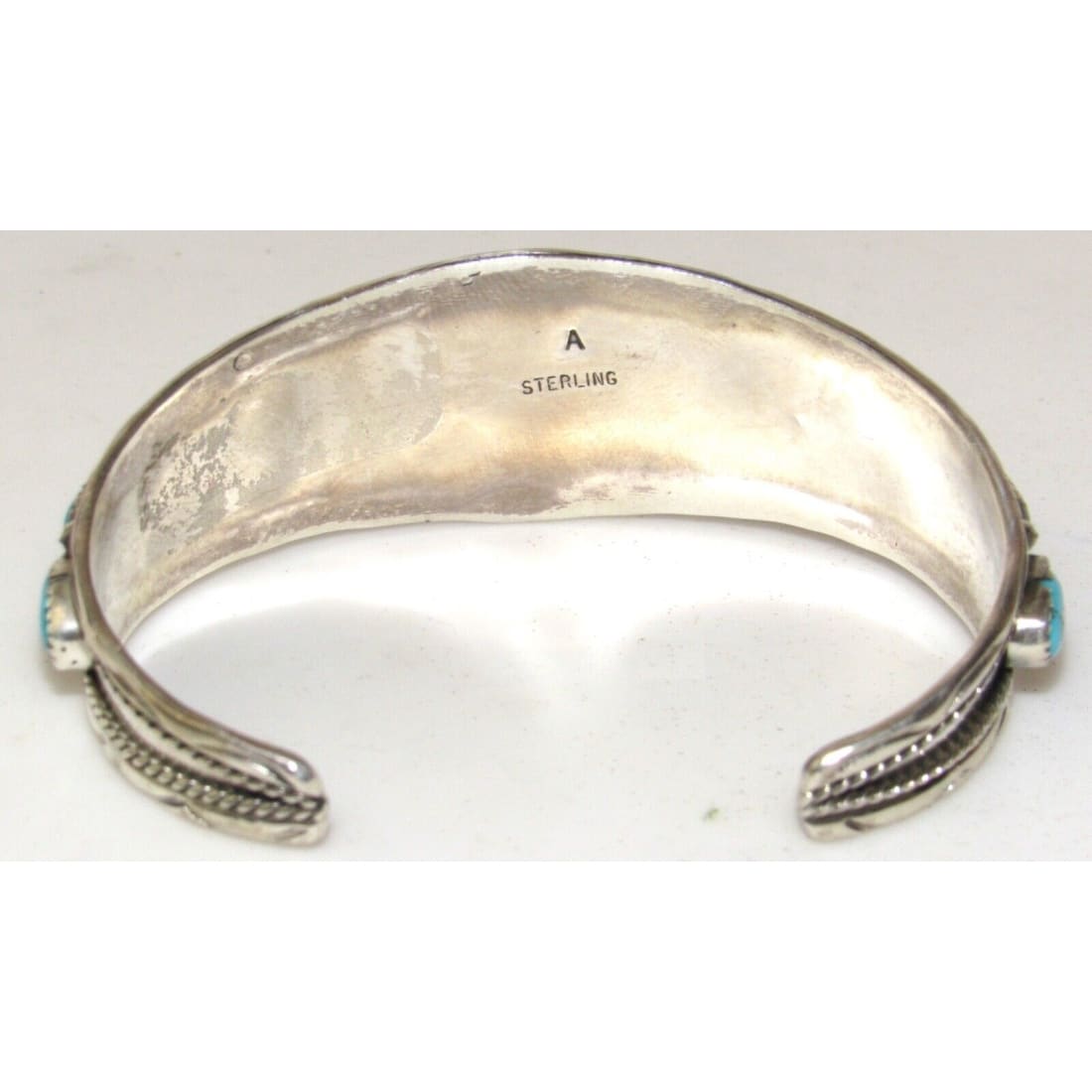 Navajo Kingman Turquoise Cluster Cuff Bracelet Anita