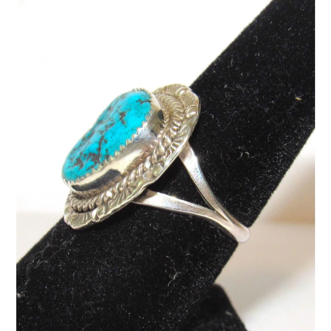 Navajo Kingman Turquoise Ring Sz 7 Sterling Silver Native