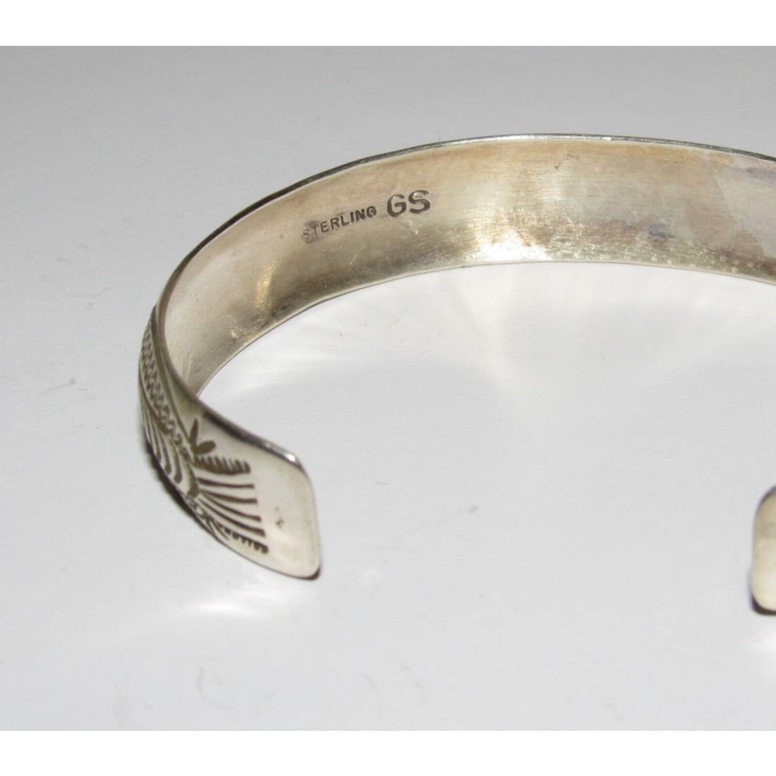 Navajo Kingman Turquoise Stacker Cuff Bracelet Sterling