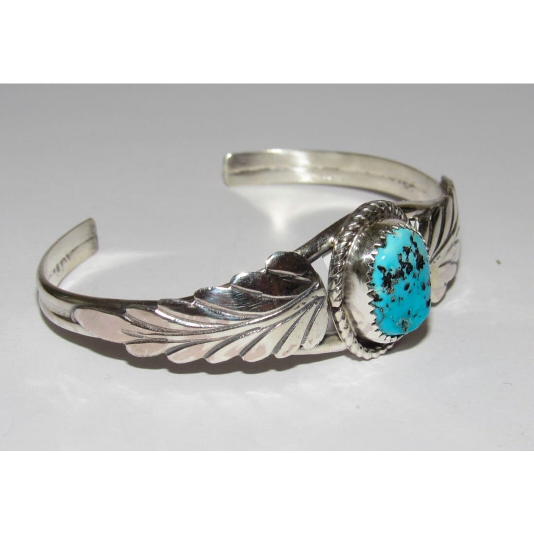 Navajo Kingman Turquoise Stacker Cuff Bracelet Sterling