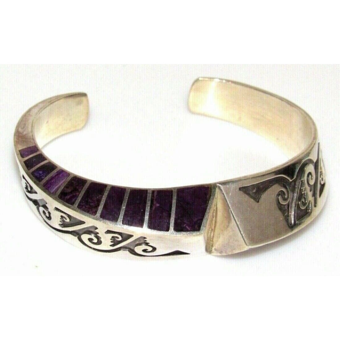 NAVAJO LONN PARKER Cuff Bracelet Sterling Silver Sugilite
