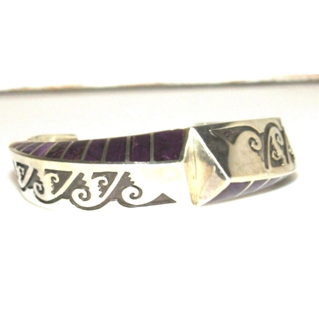 NAVAJO LONN PARKER Cuff Bracelet Sterling Silver Sugilite