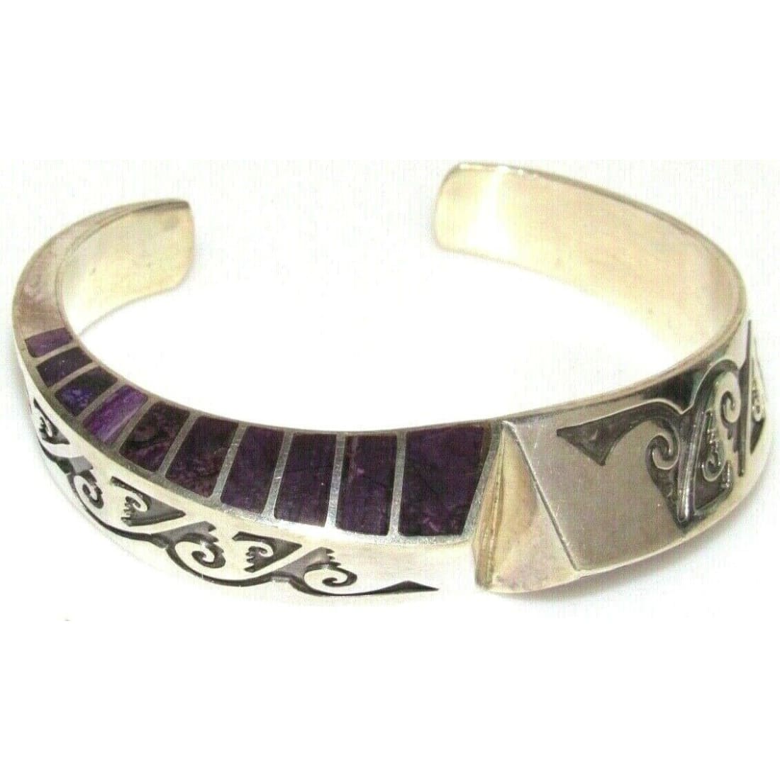 NAVAJO LONN PARKER Cuff Bracelet Sterling Silver Sugilite