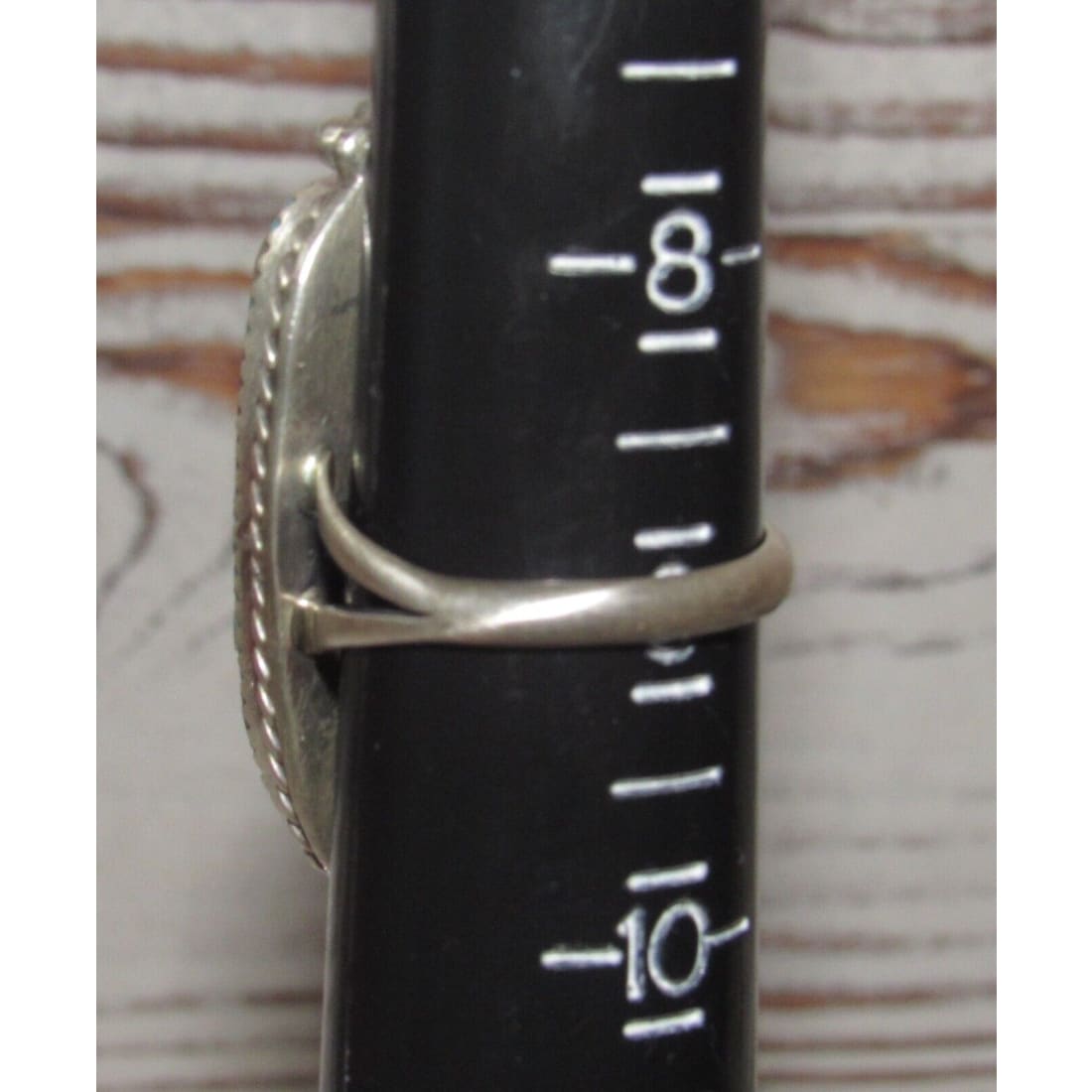 Navajo Number 8 Turquoise Ring Sz 9 Sterling Silver Leonard