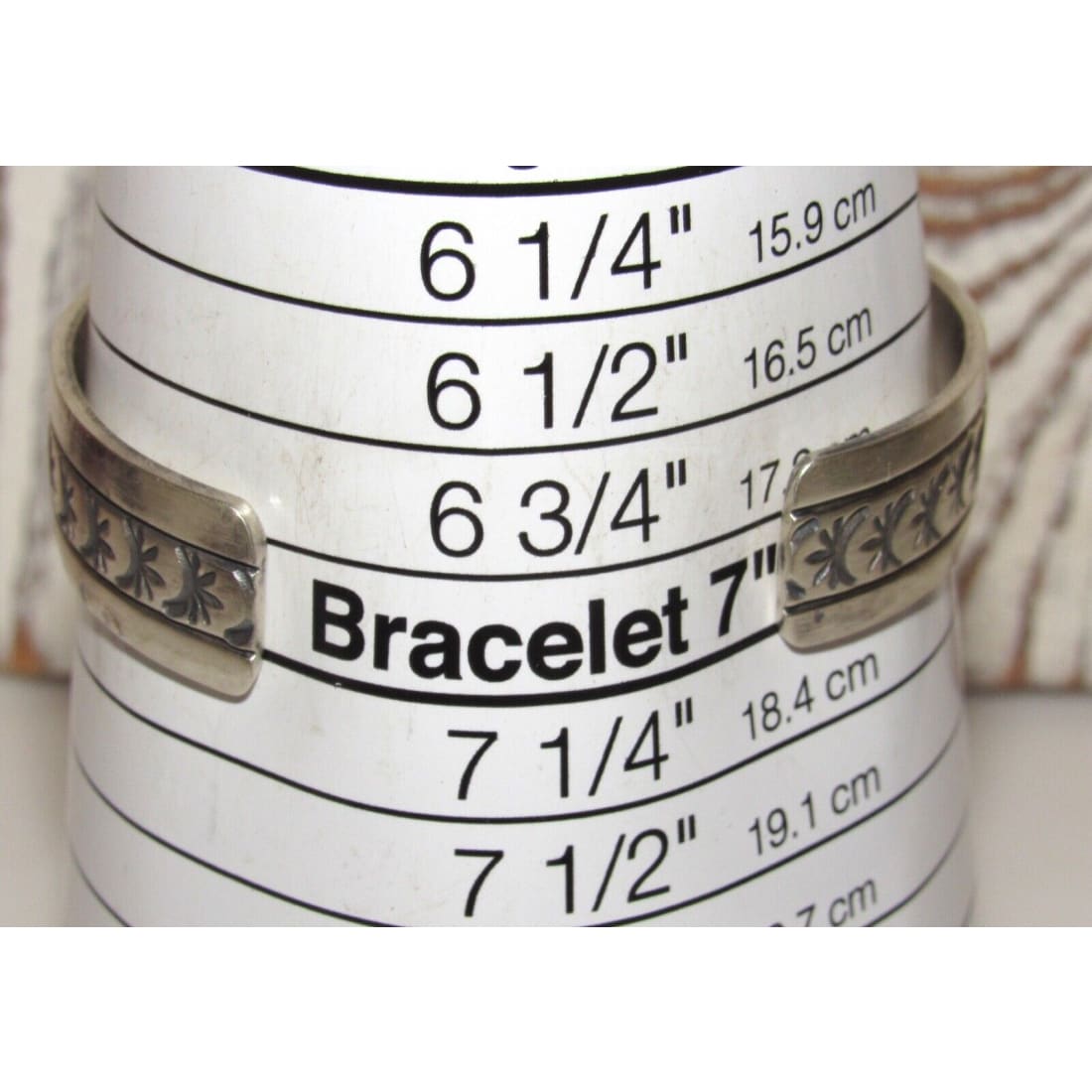 Navajo Number 8 Turquoise Stacker Cuff Sterling Hand Etched Bracelet Signed Native American