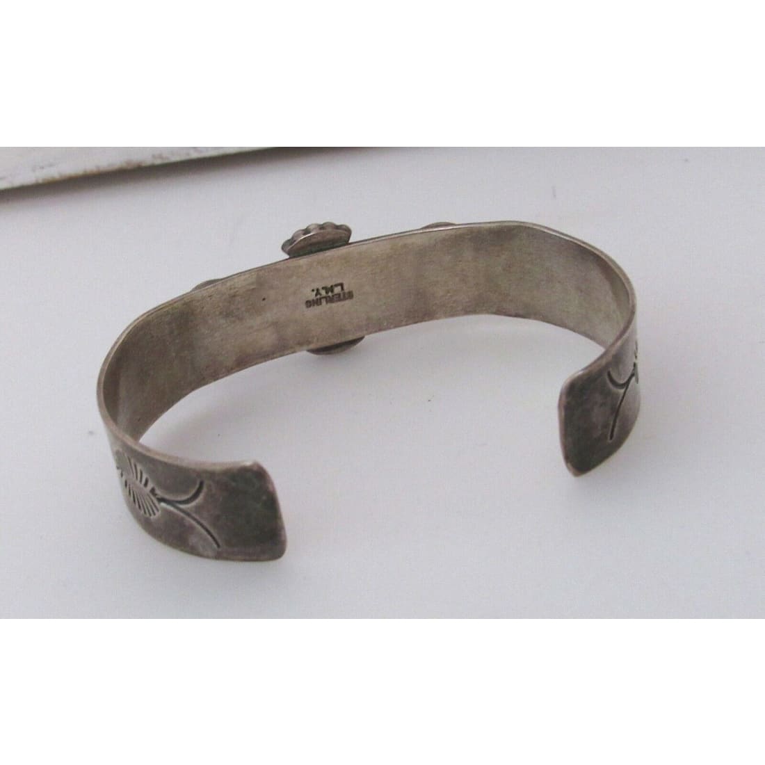 Navajo Opal Stacker Cuff Bracelet Sterling Native American