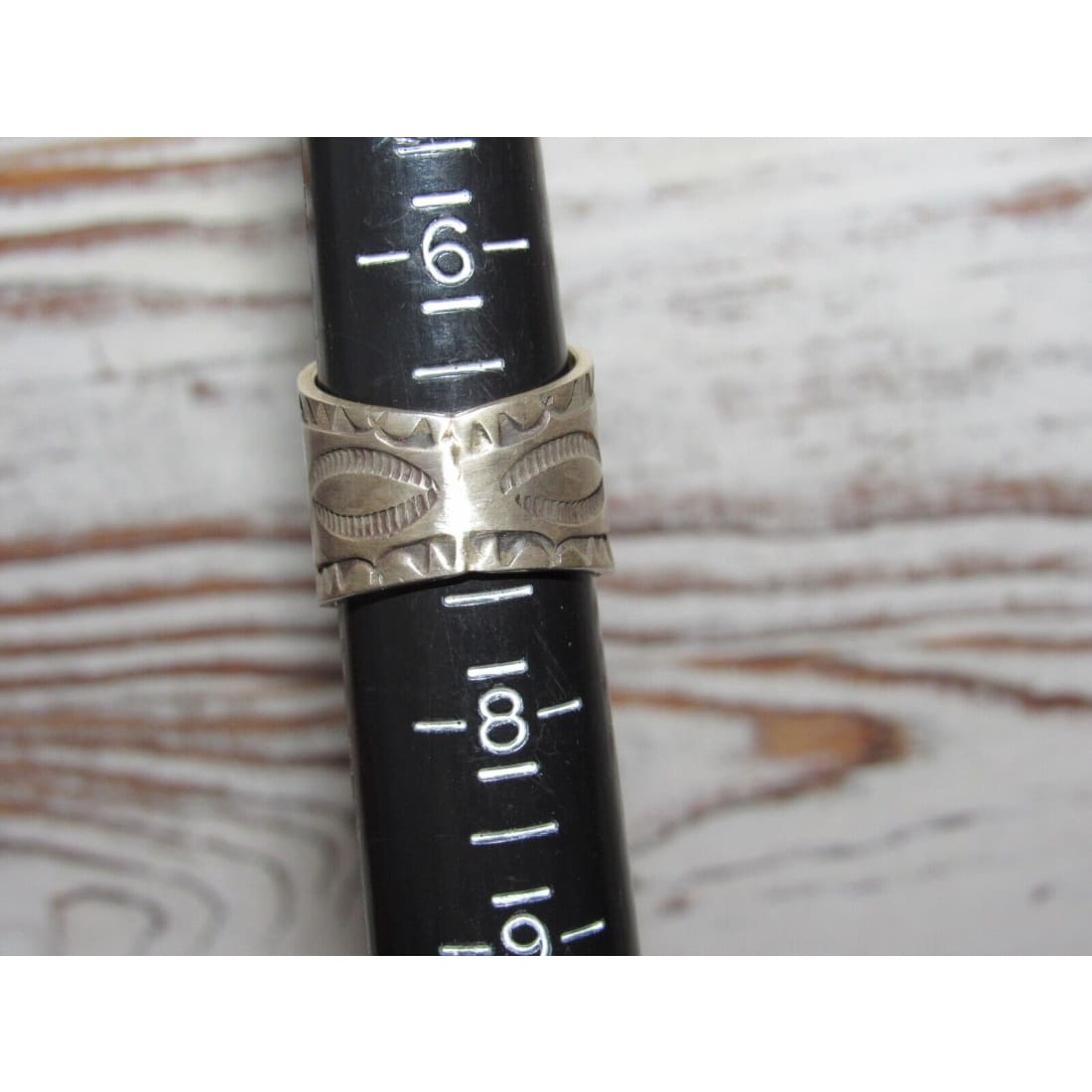 Navajo R.Willie Star Ring Sz 7 Sterling Silver Signed Band