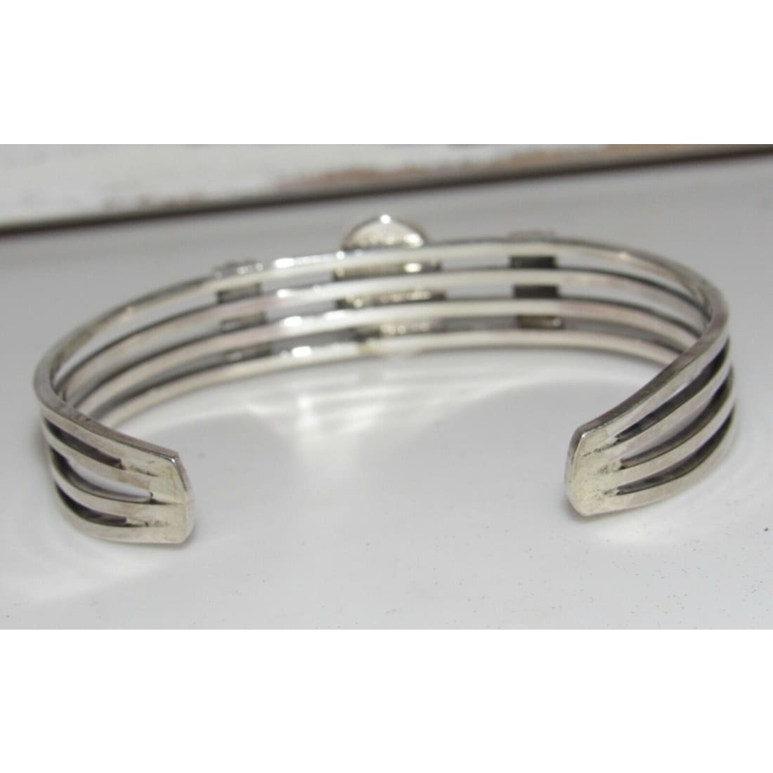 Navajo Royston Turquoise Stacker Cuff Bracelet Sterling Silver Native American