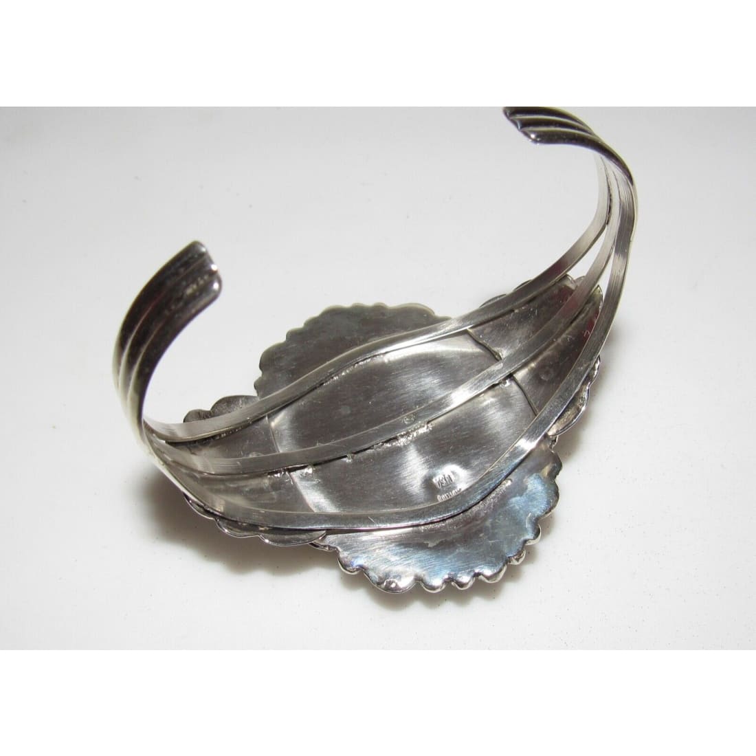 Navajo Royston Turquoise Statement Cuff Bracelet Sterling Native American 7" 39G Native American