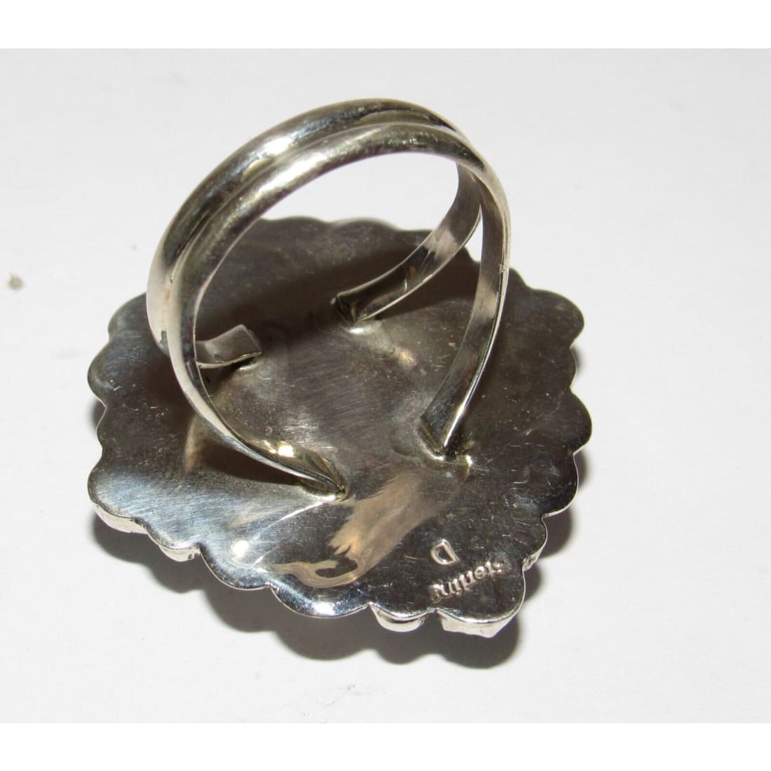 Navajo Sleeping Beauty Turquoise Ring Sz 9 Sterling Silver