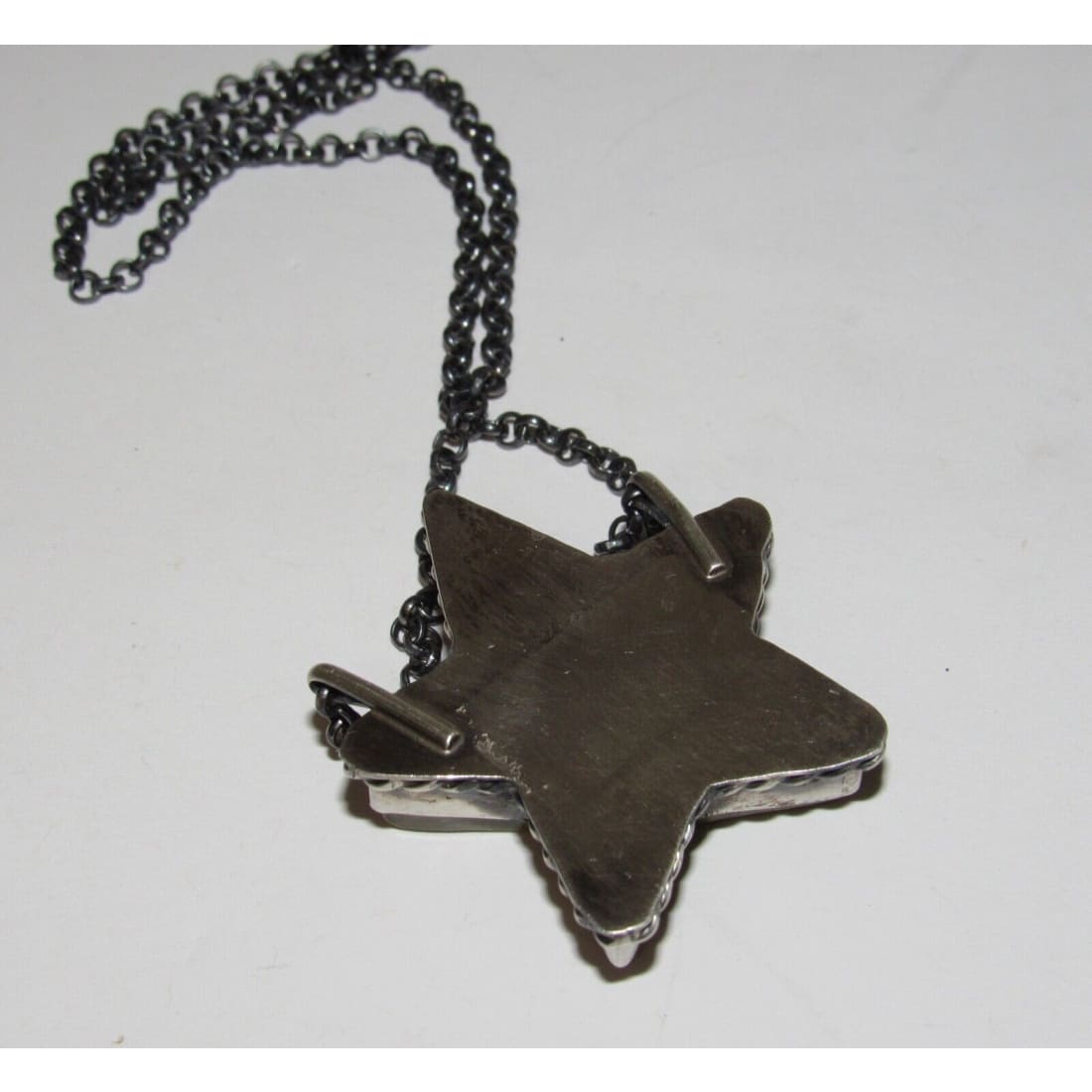 Navajo Star Bar Necklace Bumblebee Jasper Sterling Silver