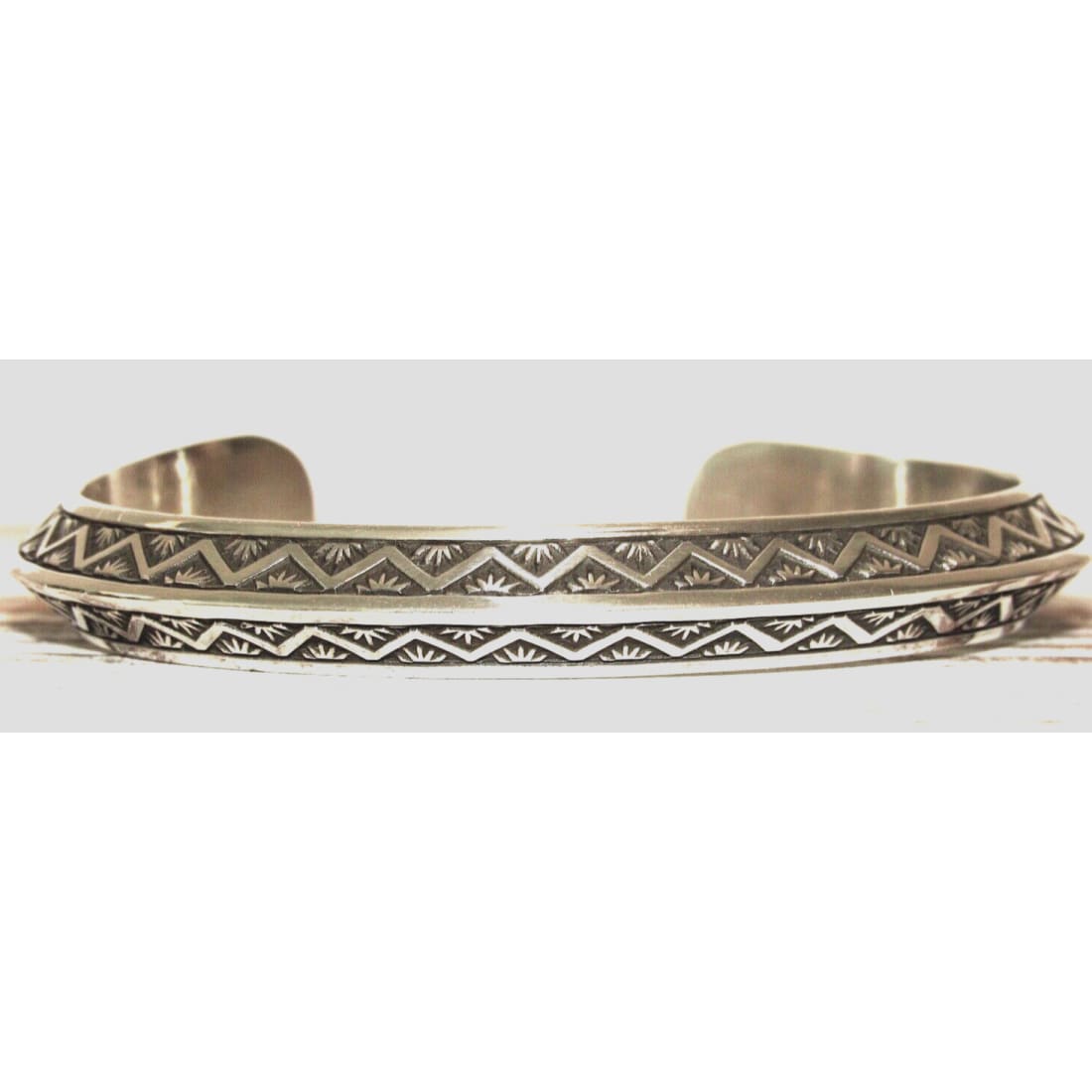 Navajo Sterling Carinated Ingot Double Sided Cuff Bracelet R