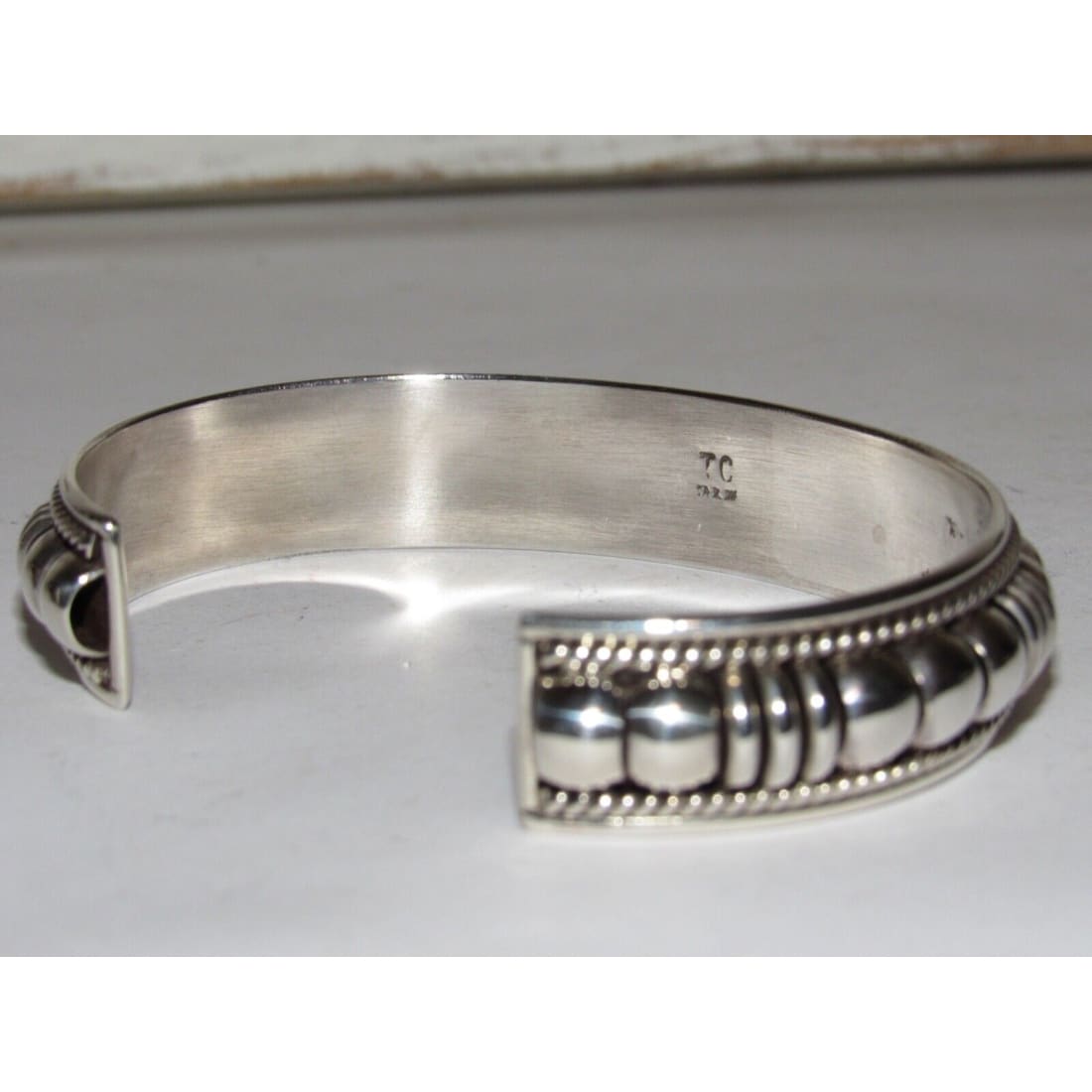 Navajo Sterling Silver Cuff Bracelet Thomas Charley Native