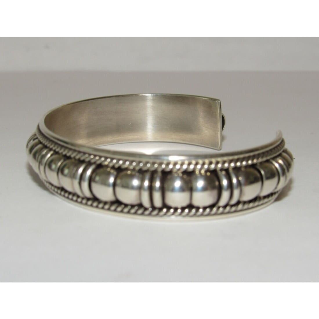 Navajo Sterling Silver Cuff Bracelet Thomas Charley Native