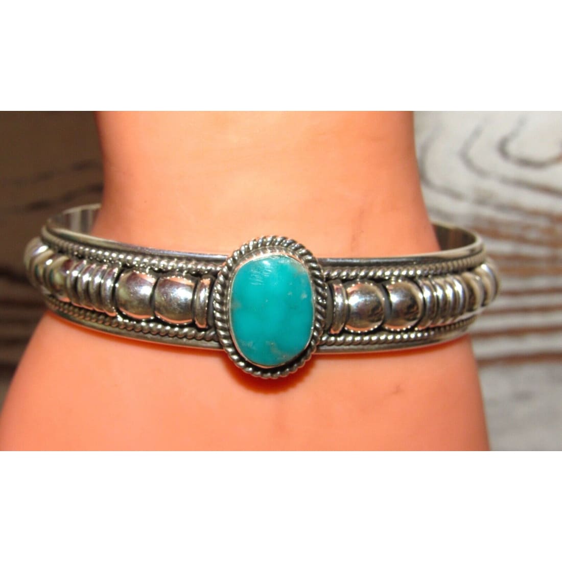 Navajo Sterling Silver Royston Cuff Bracelet Thomas Charley