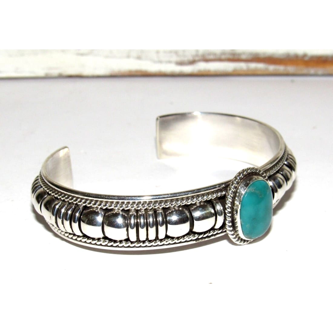 Navajo Sterling Silver Royston Cuff Bracelet Thomas Charley