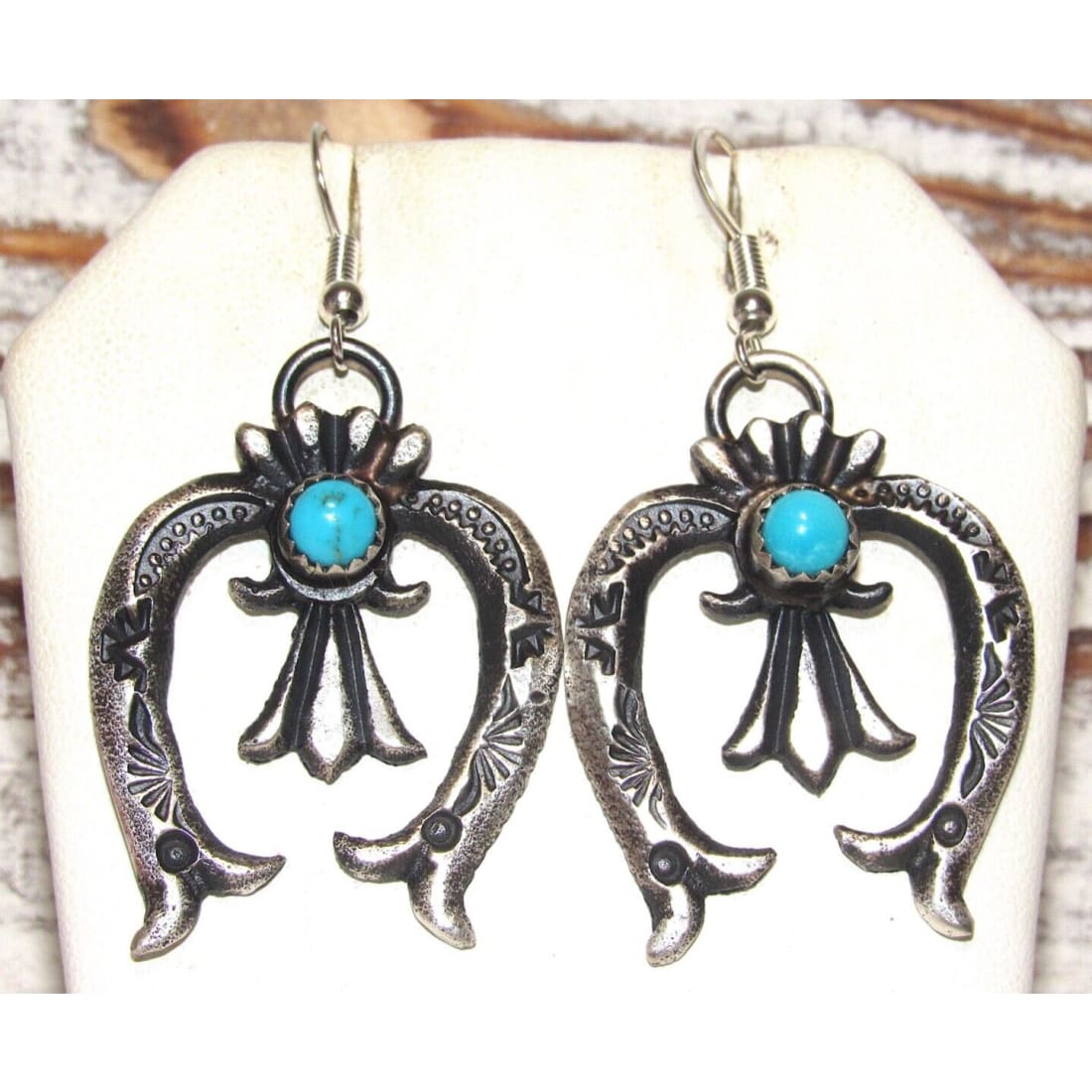 Handmade Turquoise Native American Navajo Earrings by Navajo popular Artist