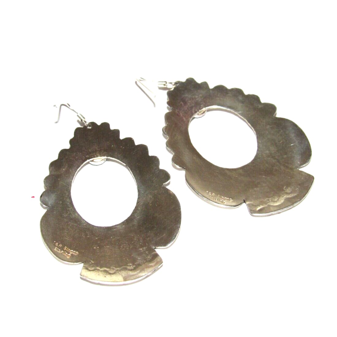 Navajo Tommy Singer Earrings Sterling Silver Turquoise